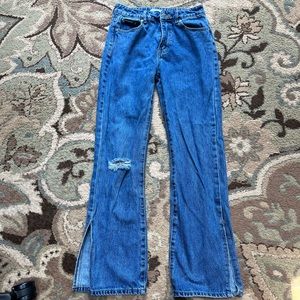 ADIKA split hem distressed jeans size S XCOND